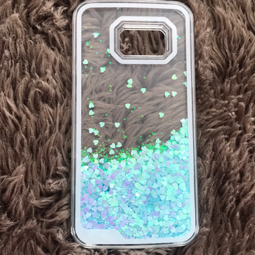 Samsung galaxy 7 phone glitter case